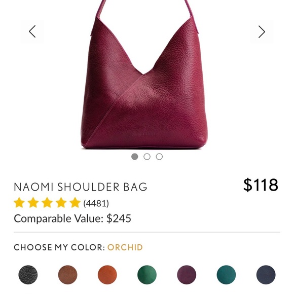 Portland Leather Burgundy Shoulder Bag Cgrade sale Large Naomi - Picture 3 of 7